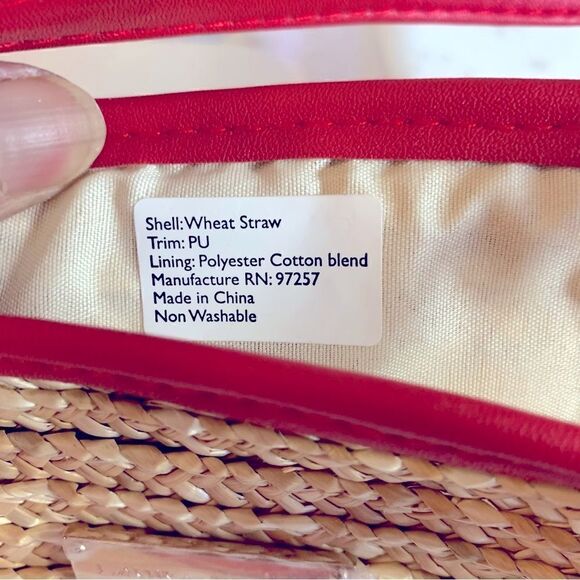 Laura Geller Straw Handbag Shoulder Bag Lined Gorgeous - Picture 4 of 6